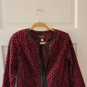 Bob Mackie, red and black jacket, size small